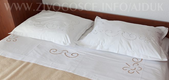 decorated bed linen - hand made