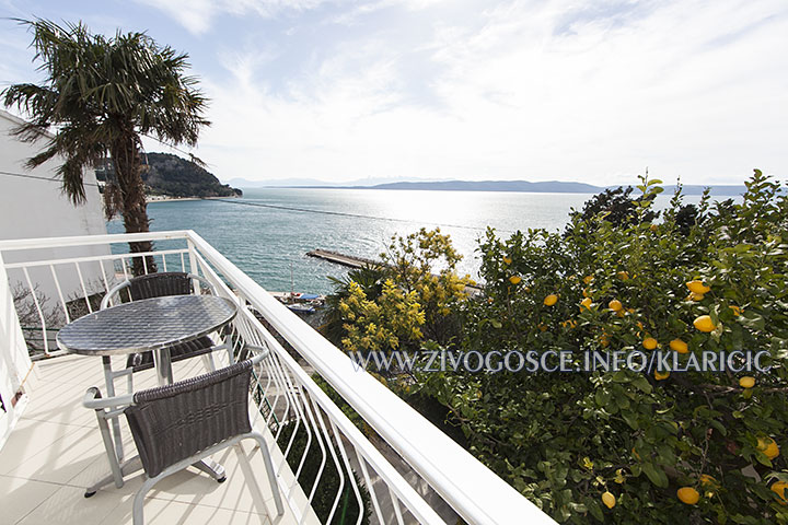 apartments Klarii, ivogoše - second balcony, sea view