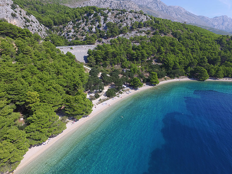 beaches in ivogoše, drone view